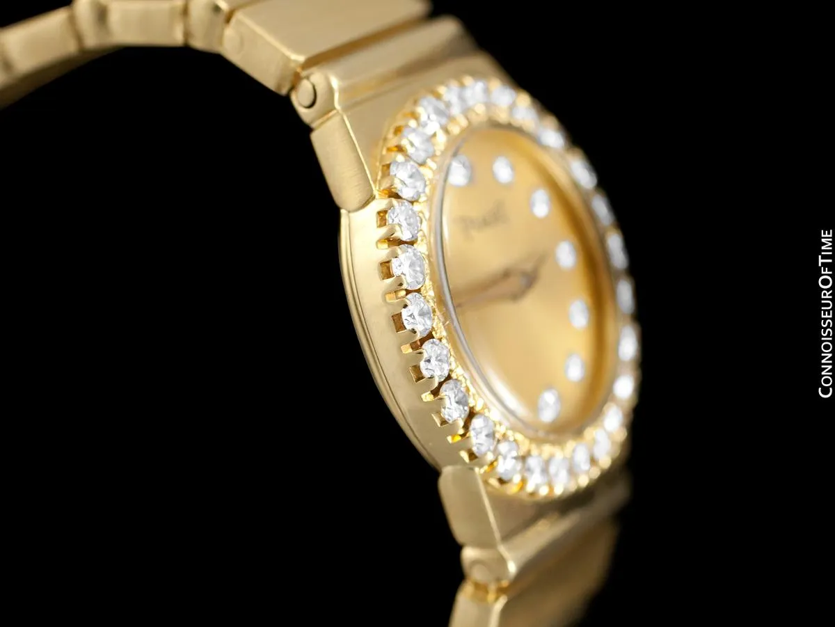 Piaget Polo Ladies Bracelet Watch - 18K Gold & Original Factory Piaget Diamonds