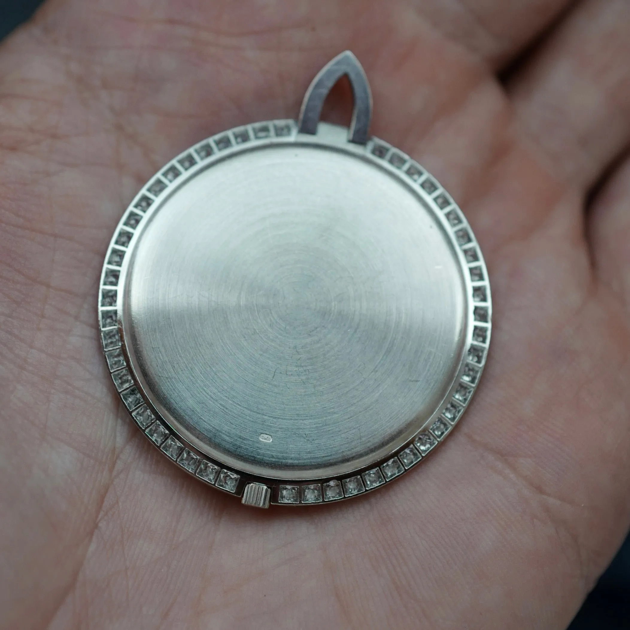 Piaget White Gold and Opal Pendant Watch