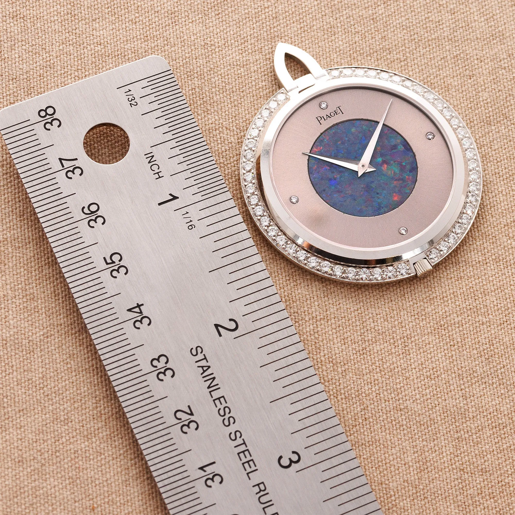 Piaget White Gold and Opal Pendant Watch