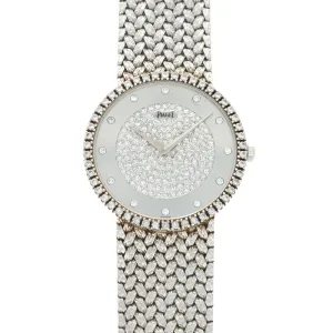 Piaget White Gold Diamond Watch, 1980s