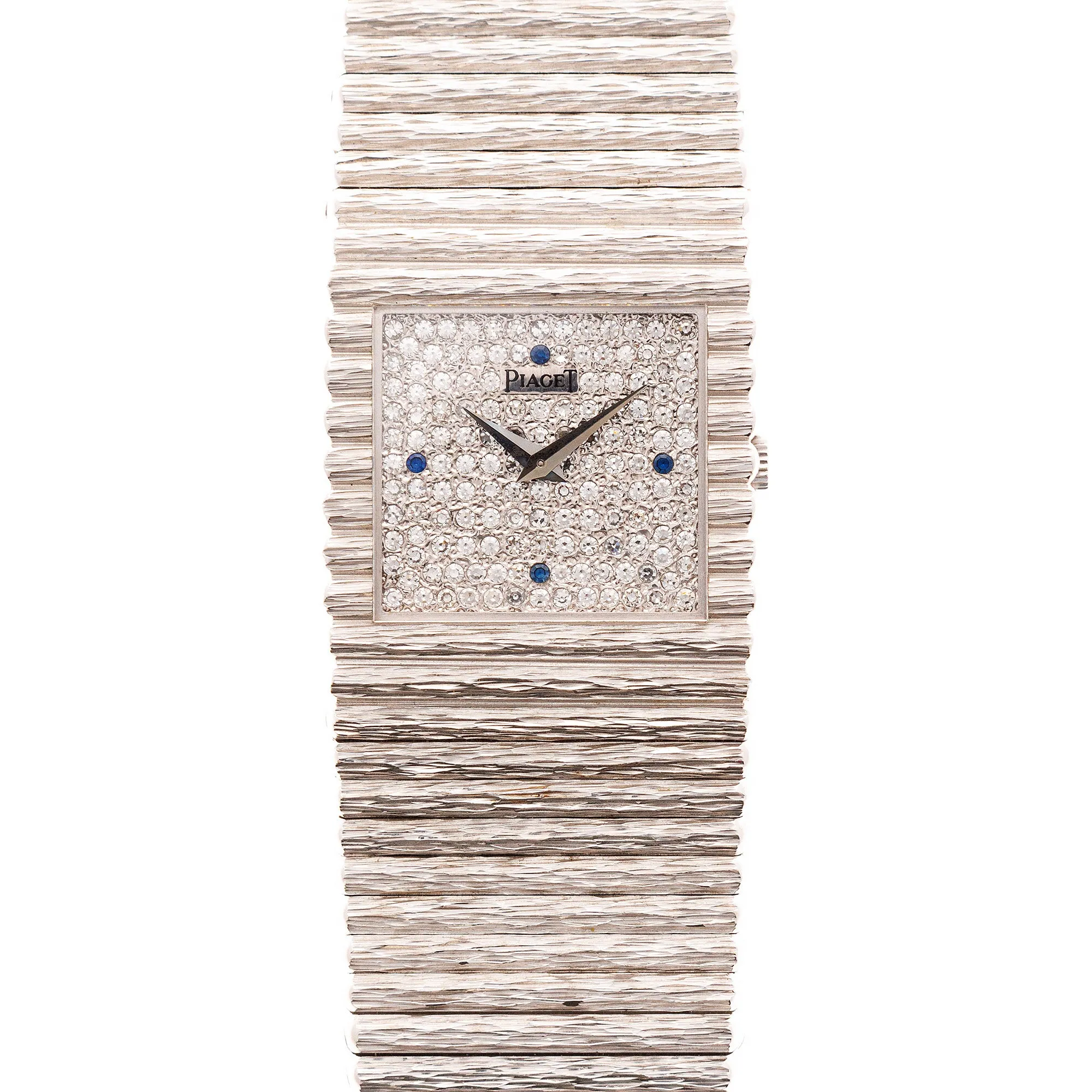 Piaget White Gold Emperador Ref. 9131 with Diamonds and Sapphires