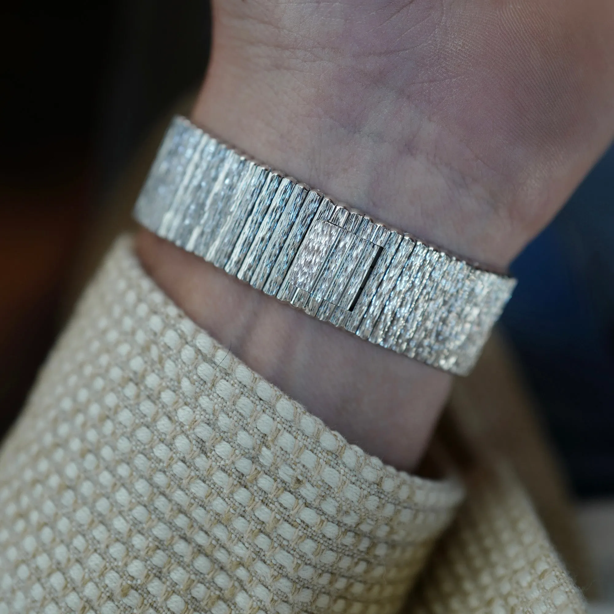 Piaget White Gold Emperador Ref. 9131 with Diamonds and Sapphires
