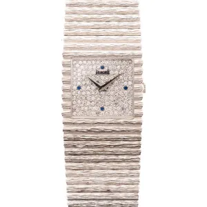 Piaget White Gold Emperador Ref. 9131 with Diamonds and Sapphires