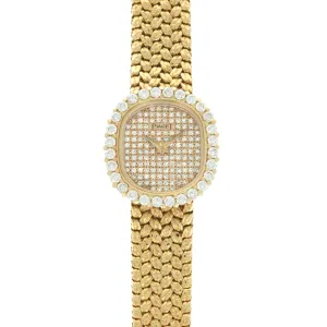Piaget Yellow Gold Diamond Watch, 1970s