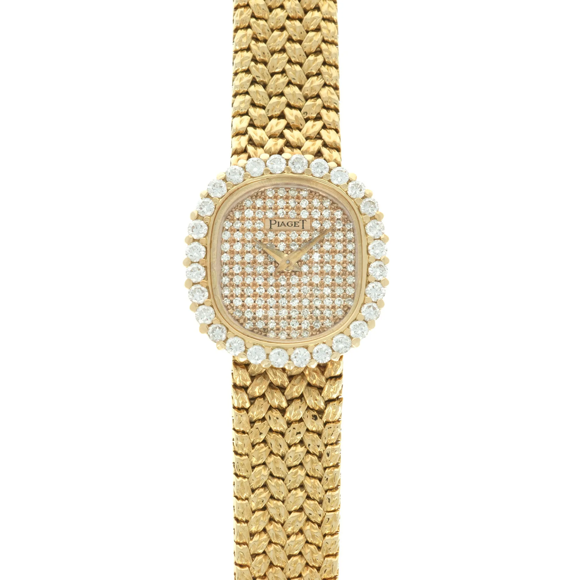 Piaget Yellow Gold Diamond Watch, 1970s