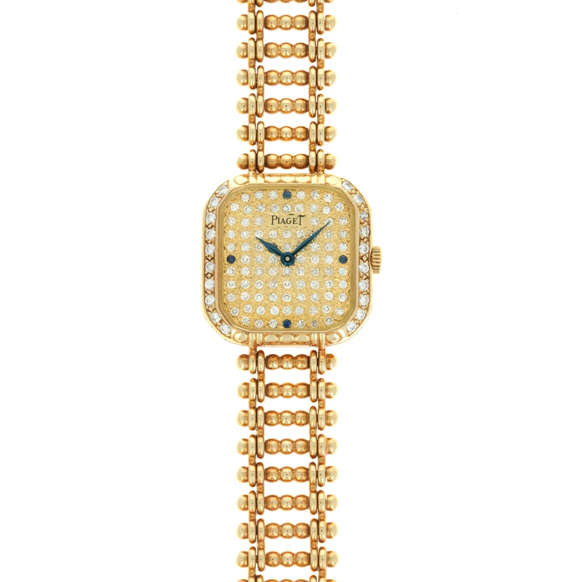 Piaget Yellow Gold Diamond Watch, 1980s