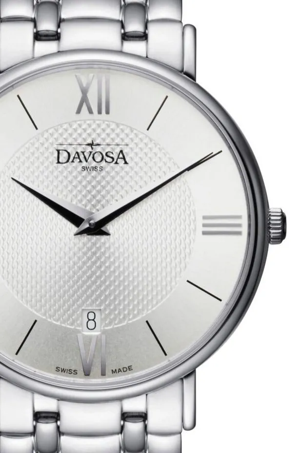 Pianos II Quartz Guilloche Silver Executive Watch 16347615