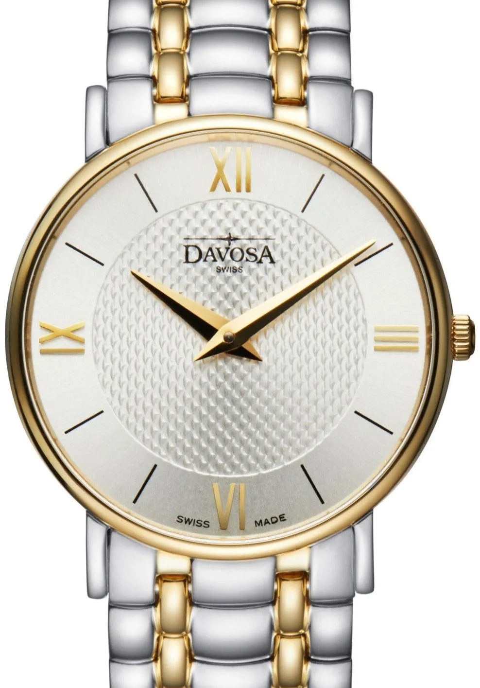 Pianos II Quartz Swiss-Made Guilloche Silver Gold Ladies Watch 16858115