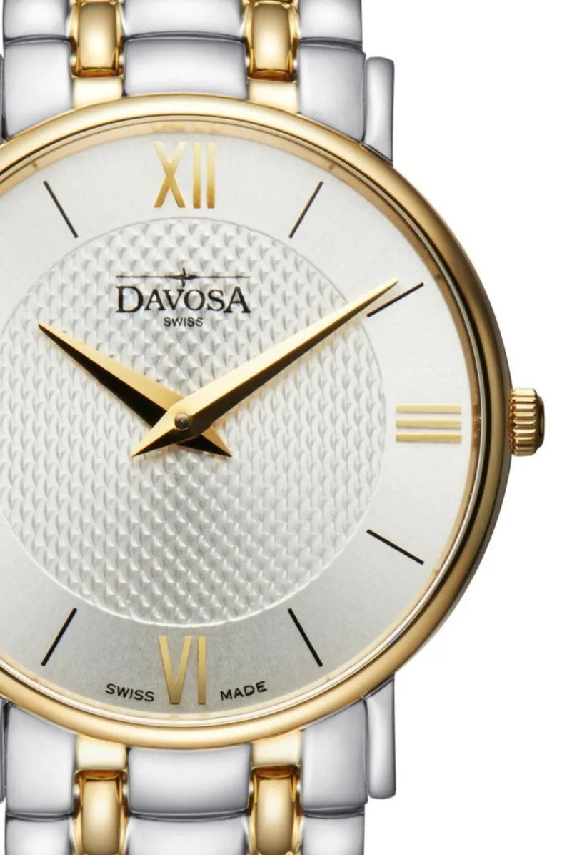 Pianos II Quartz Swiss-Made Guilloche Silver Gold Ladies Watch 16858115