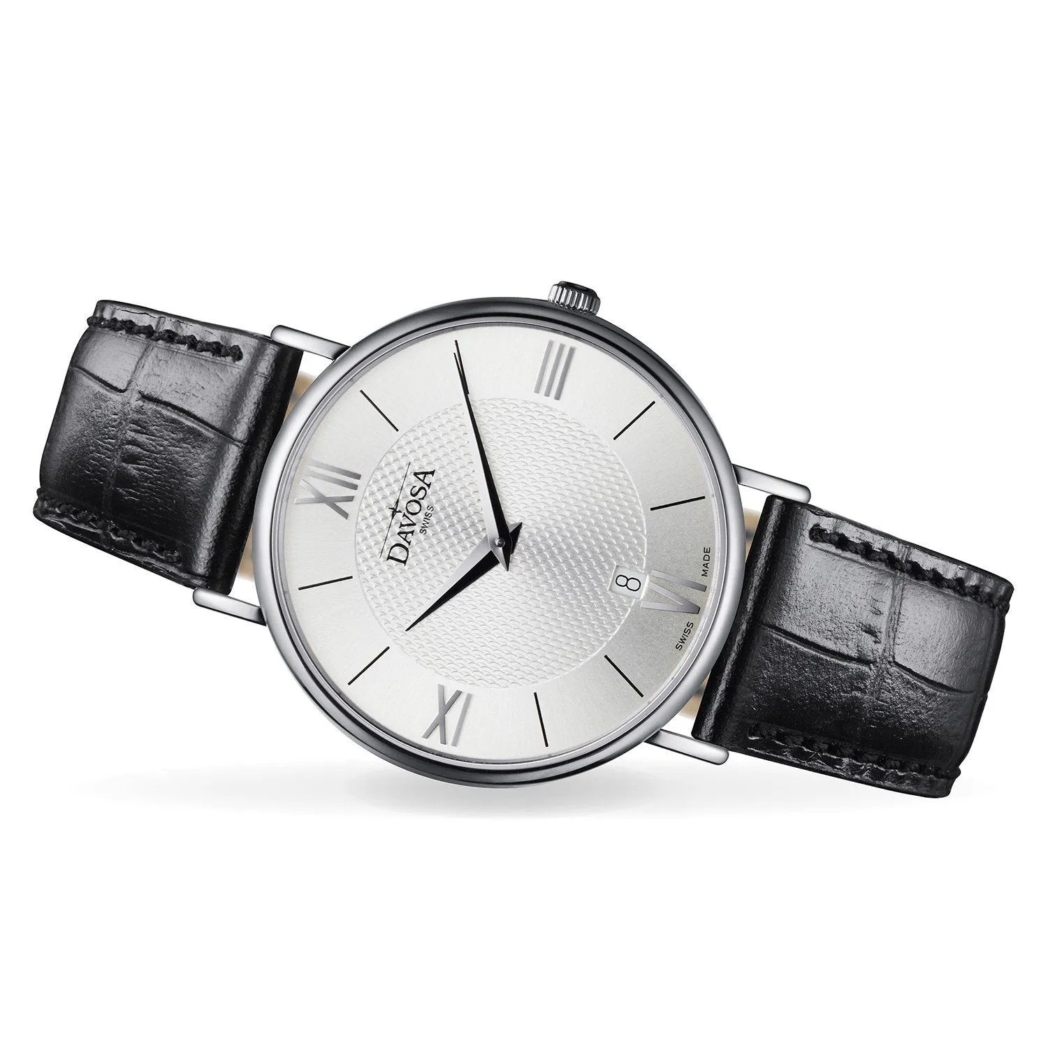 Pianos II Quartz Swiss-Made Silver Executive Watch 16248515
