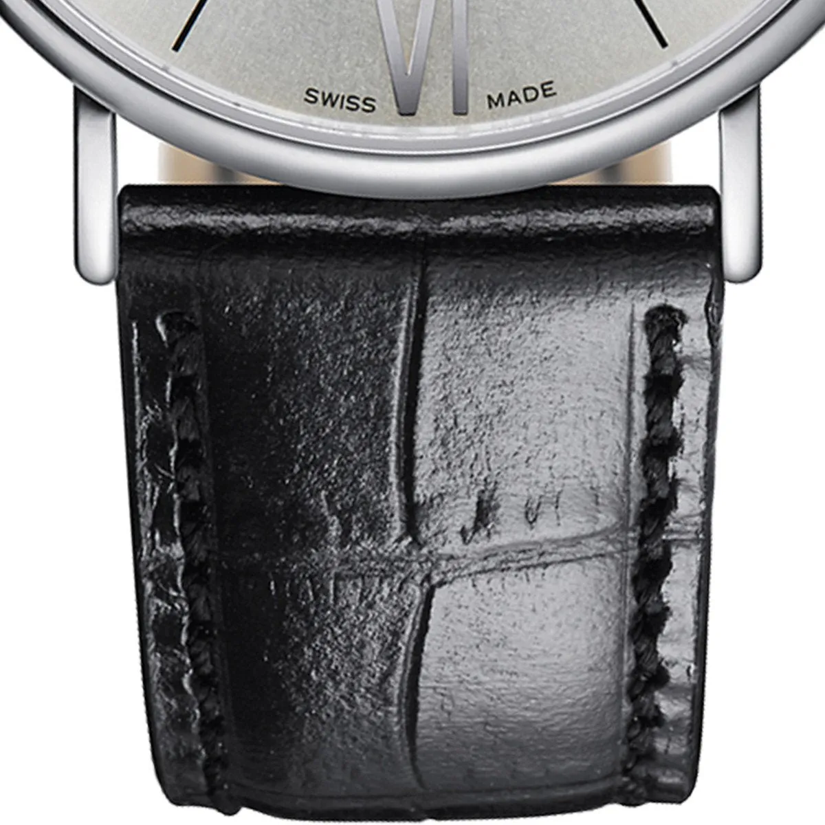 Pianos II Quartz Swiss-Made Silver Executive Watch 16248515
