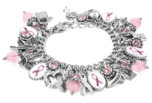 Pink Awareness Charm Bracelet