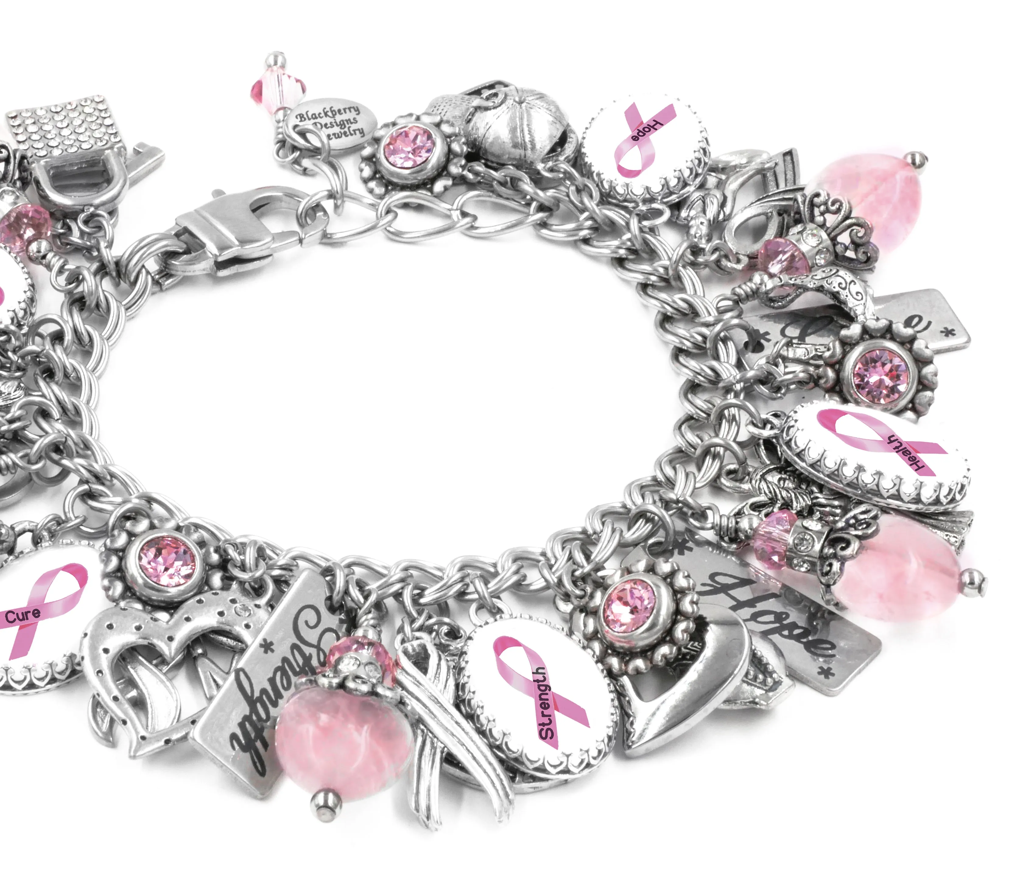 Pink Awareness Charm Bracelet