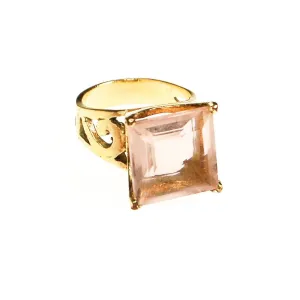 Pink Crystal Statement Ring