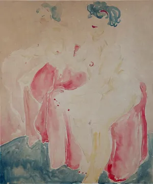 Pink Seated Nude