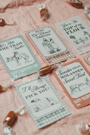 Pioneer Sisters Valentine Cards Digital Printable - Wapiti Sage Design x Paintbrush Prairie Podcast