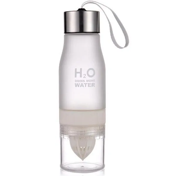 Plastic Infuser Water Bottle, 22 oz. - Stainless Steel Cap - 6 colors