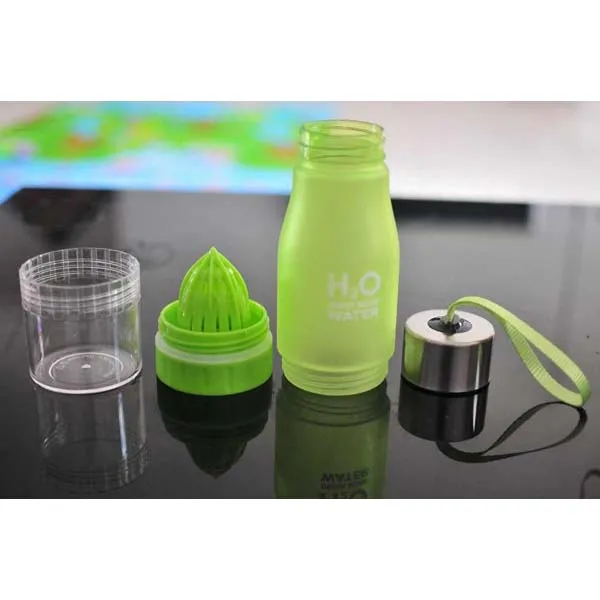 Plastic Infuser Water Bottle, 22 oz. - Stainless Steel Cap - 6 colors