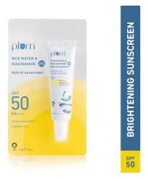 Plum rice water & niacinamide 2 % hybrid 50 PA    ( reduces blemishes , brighten skin ) 50g