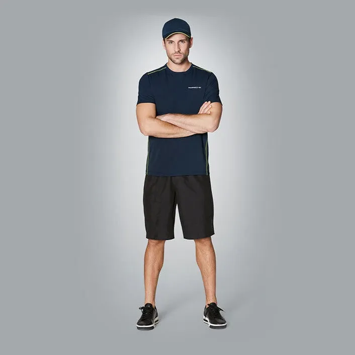 Porsche Men's T-shirt, dark blue/acid green - Sport