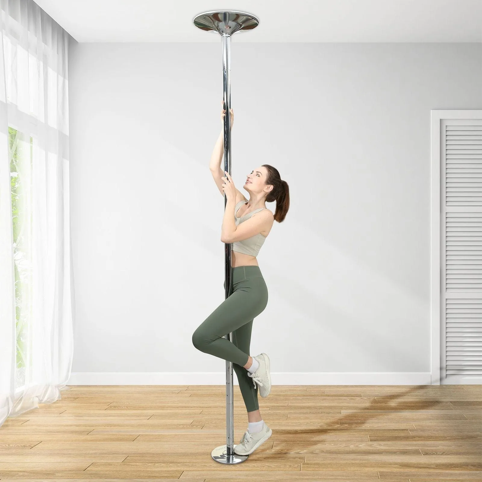 Portable Home Fitness Spinning Dance Pole 45mm