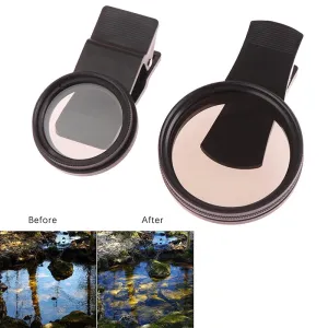 Portable Wide Angle Lens with Universal Clip & CPL Filter