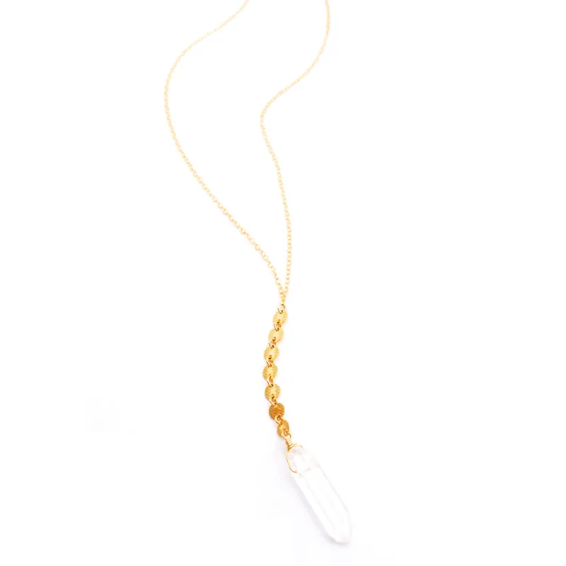 Positano Crystal Quartz Y-Necklace