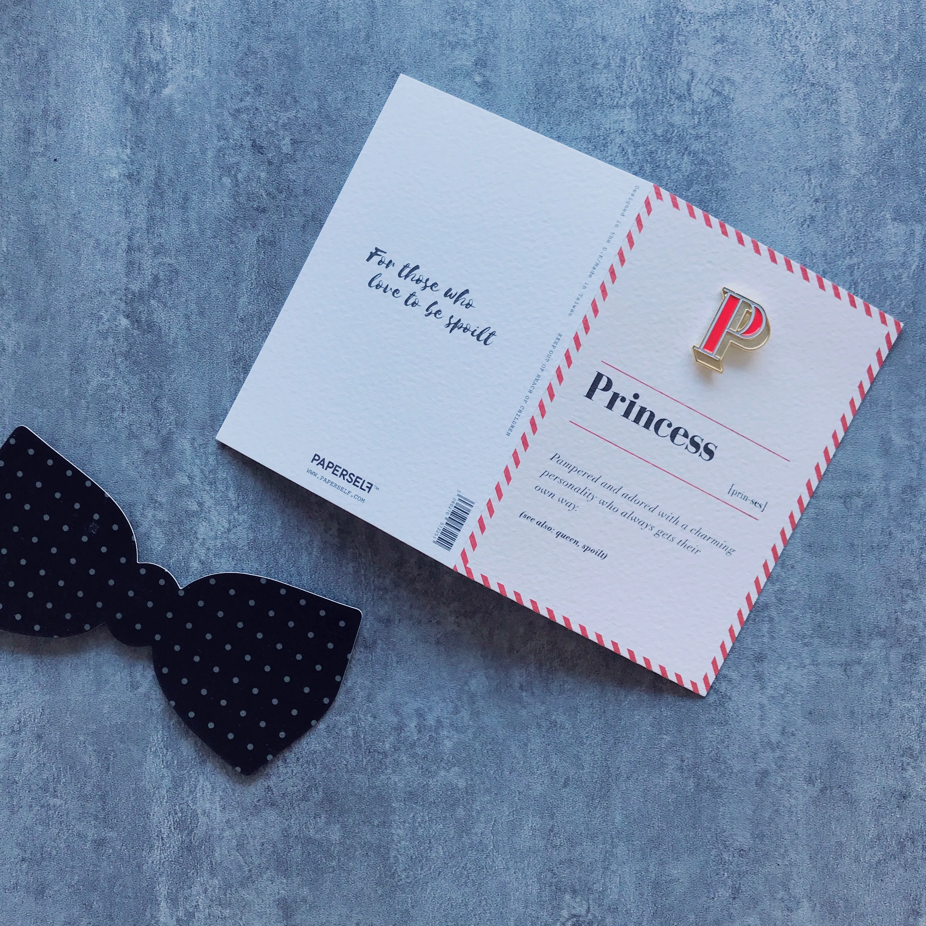 P/Princess Pin Badge and Card