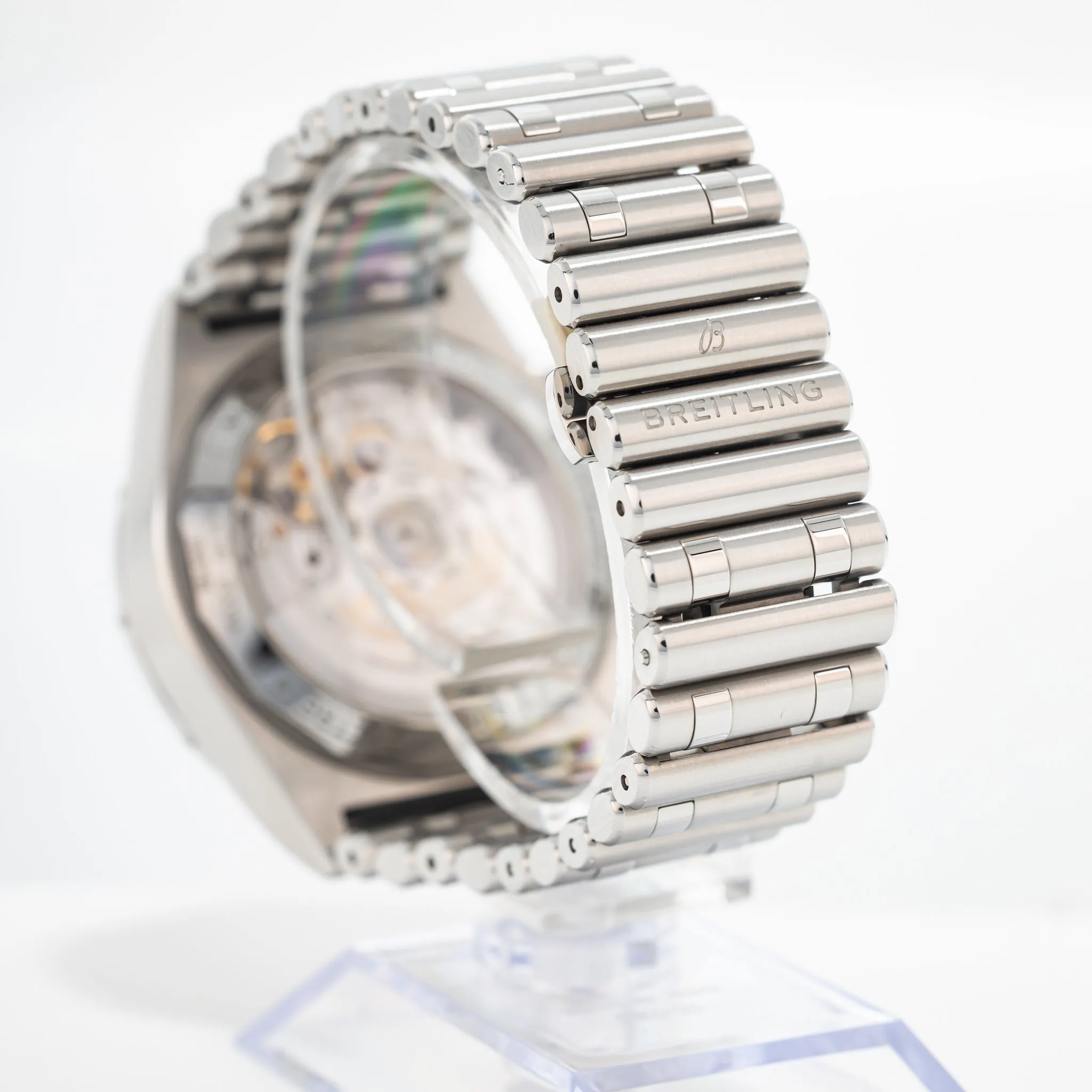 Pre-owned Breitling Chronomat B01 42 Stainless Steel Watch Copper AB0134101K1A1