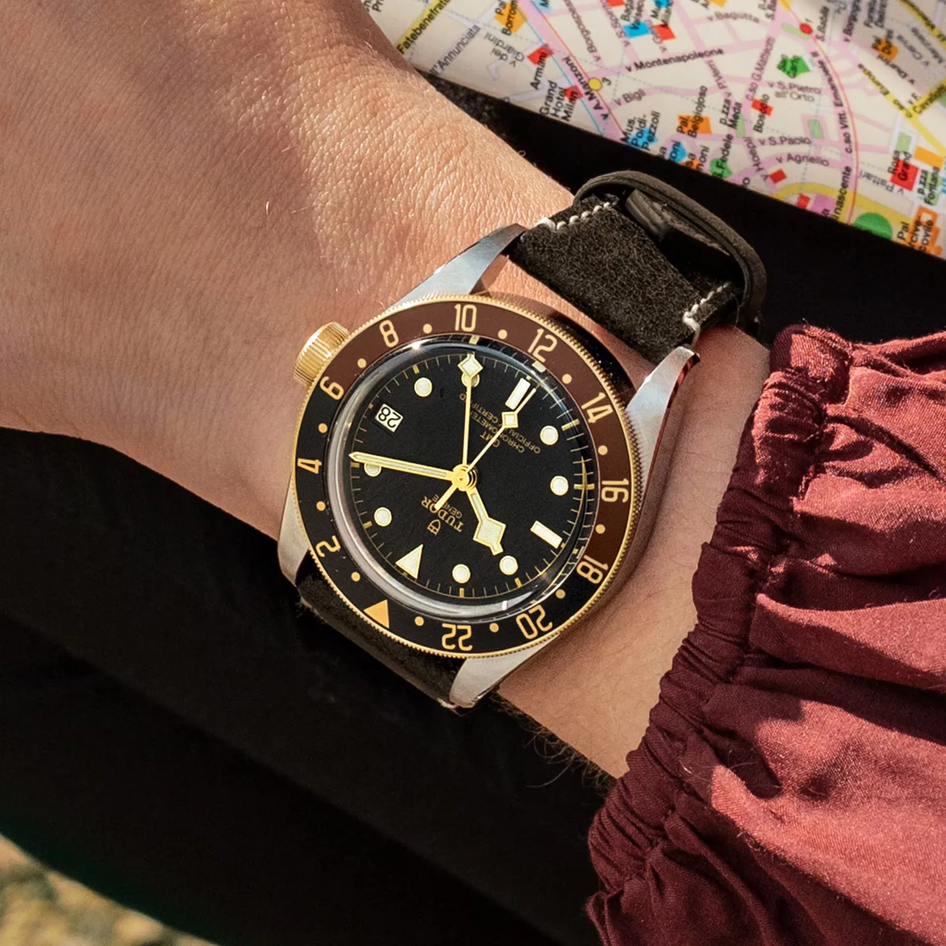 Pre-owned Tudor Black Bay GMT S&G 41mm Watch M79833mn-0003