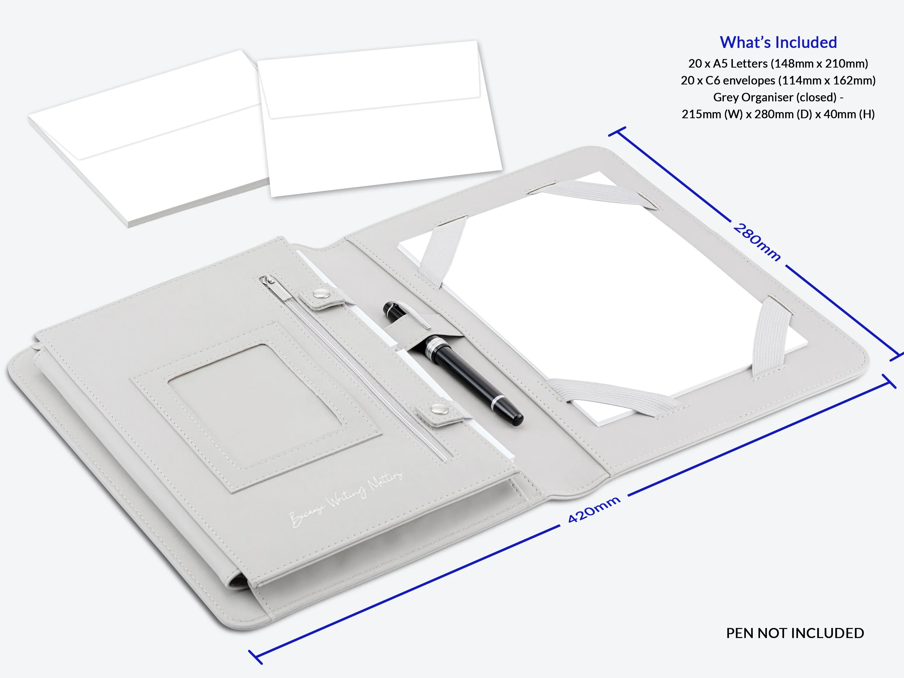 Premium Blank Letter Writing Set with Organiser