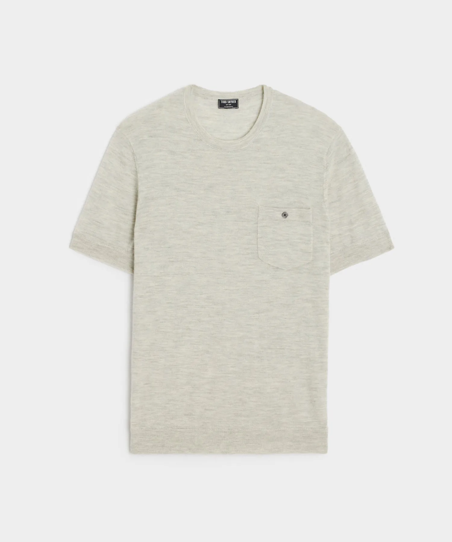 Premium Cashmere Pocket Tee in Graystone