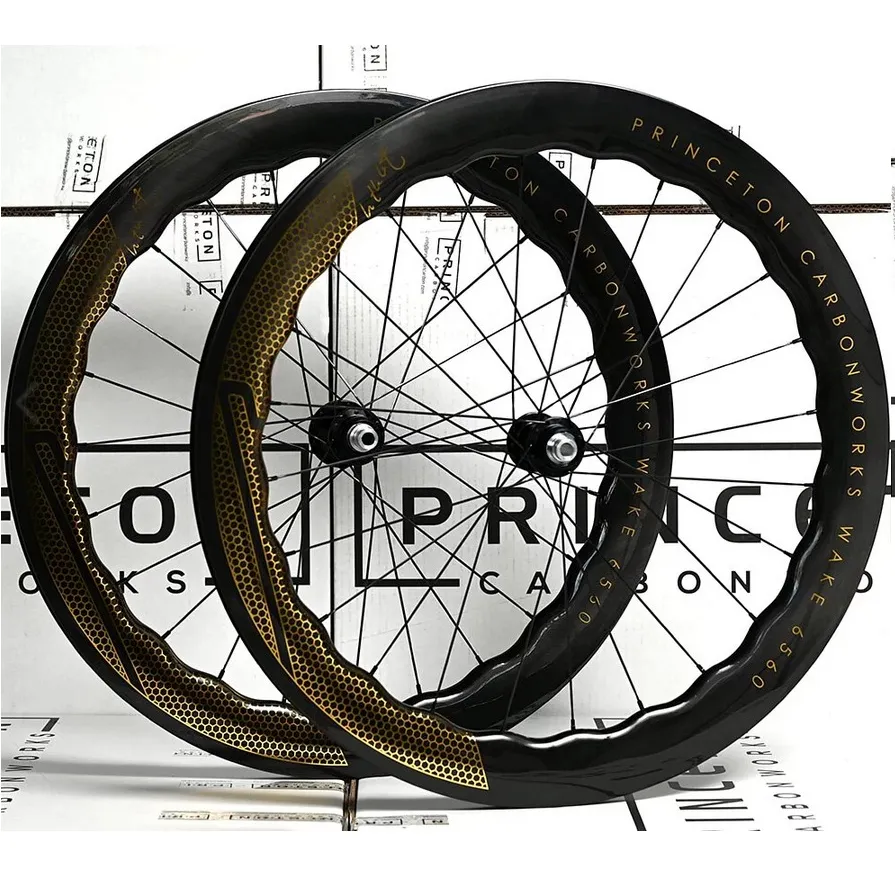 Princeton Carbonworks "Strada" WAKE 6560 Disc Brake Carbon Wheelset - Gloss Gold