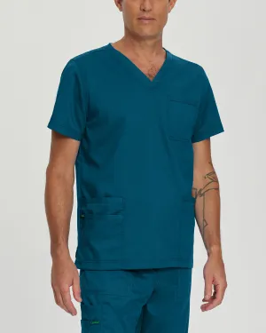 ProFlex 4253 Men's 4 Pocket V Neck Scrub Top Caribbean