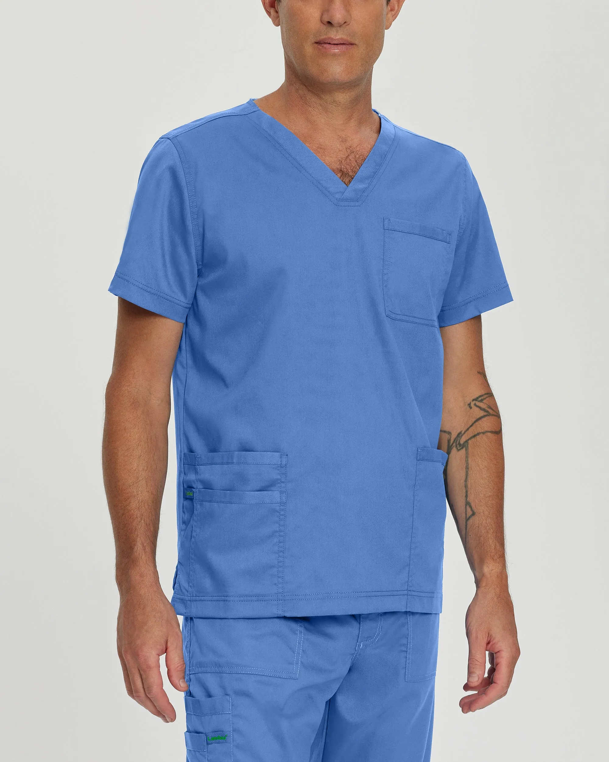 ProFlex 4253 Men's 4 Pocket V Neck Scrub Top Ceil