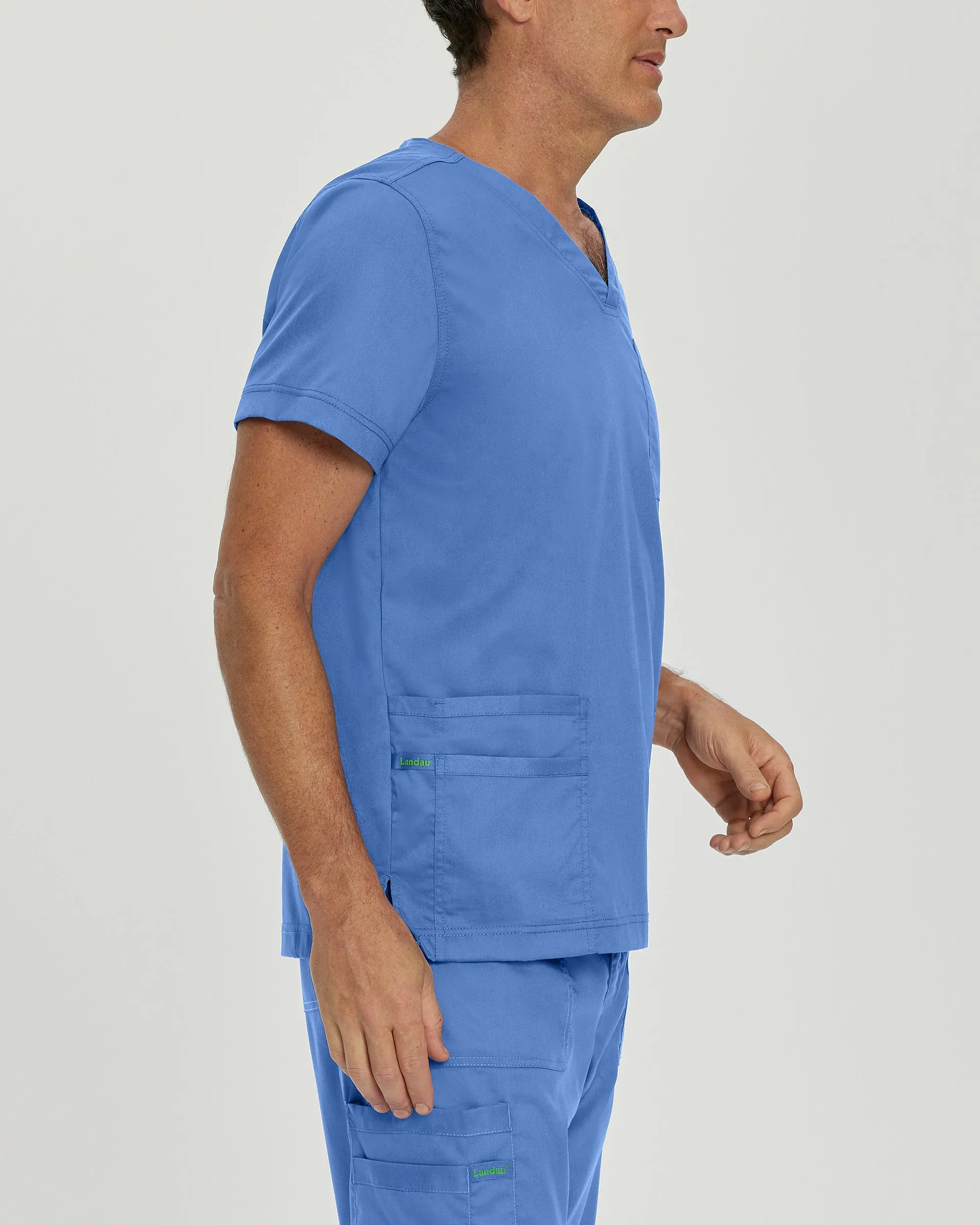 ProFlex 4253 Men's 4 Pocket V Neck Scrub Top Ceil