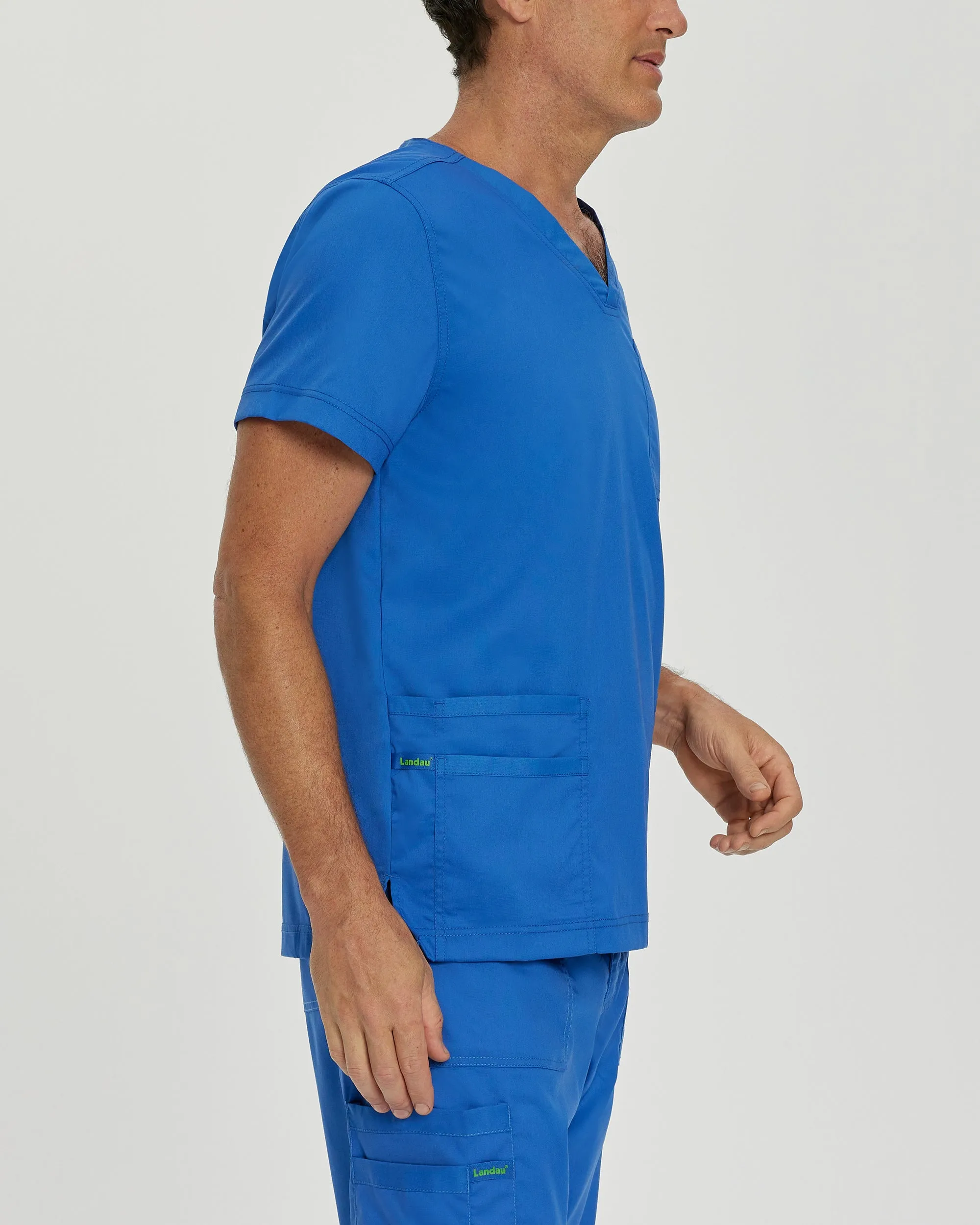 ProFlex 4253 Men's 4 Pocket V Neck Scrub Top Royal