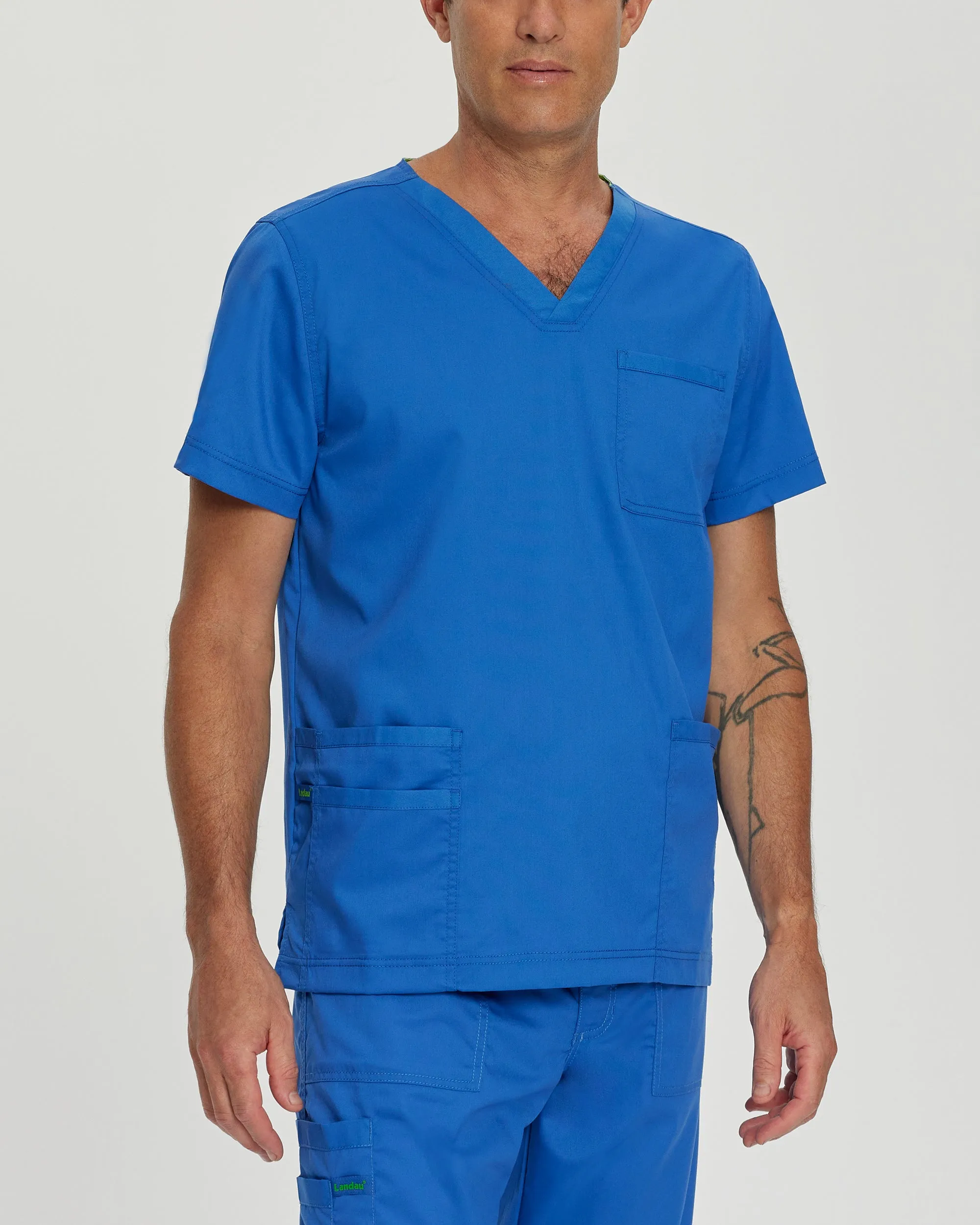ProFlex 4253 Men's 4 Pocket V Neck Scrub Top Royal