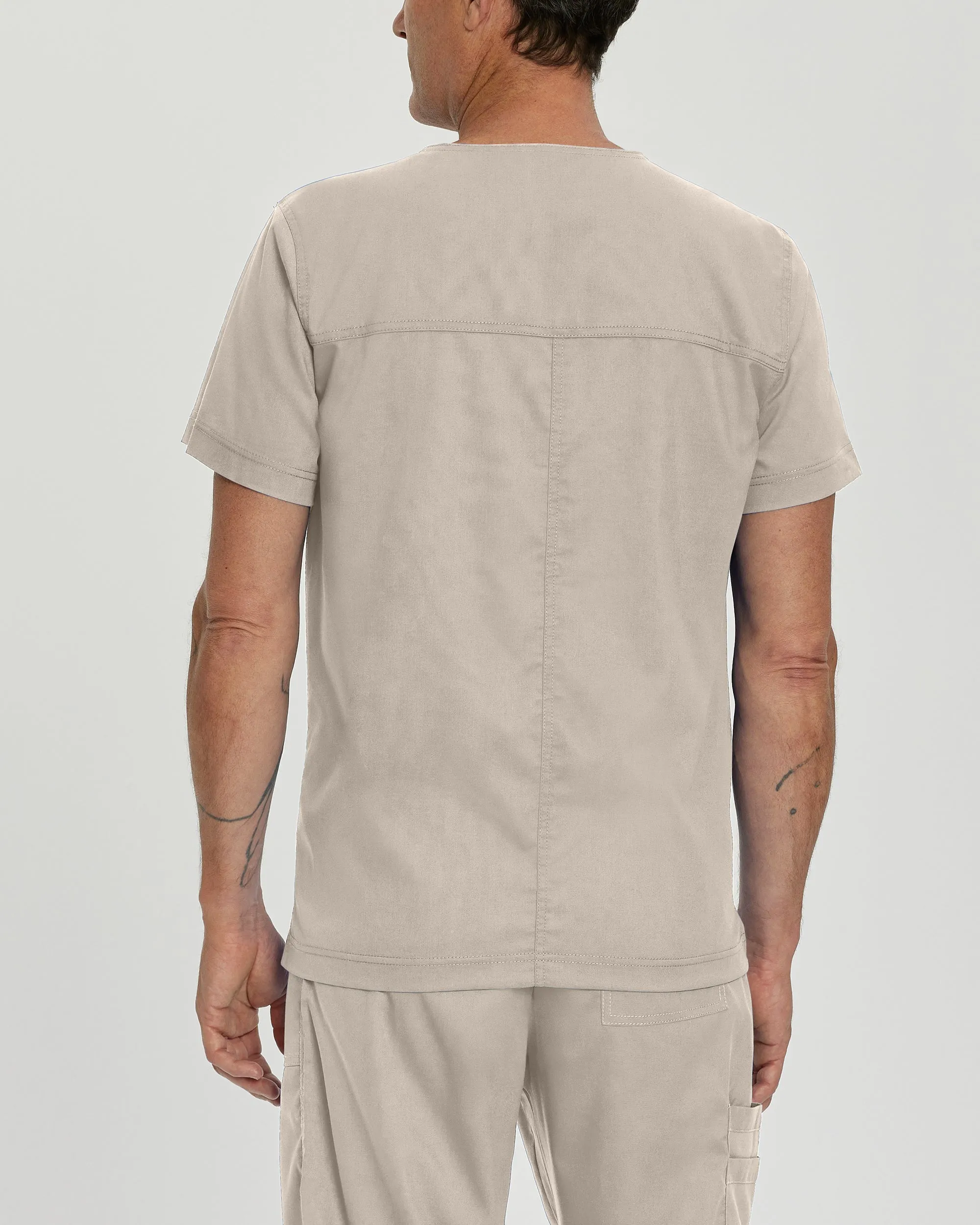 ProFlex 4253 Men's 4 Pocket V Neck Scrub Top Sandstone