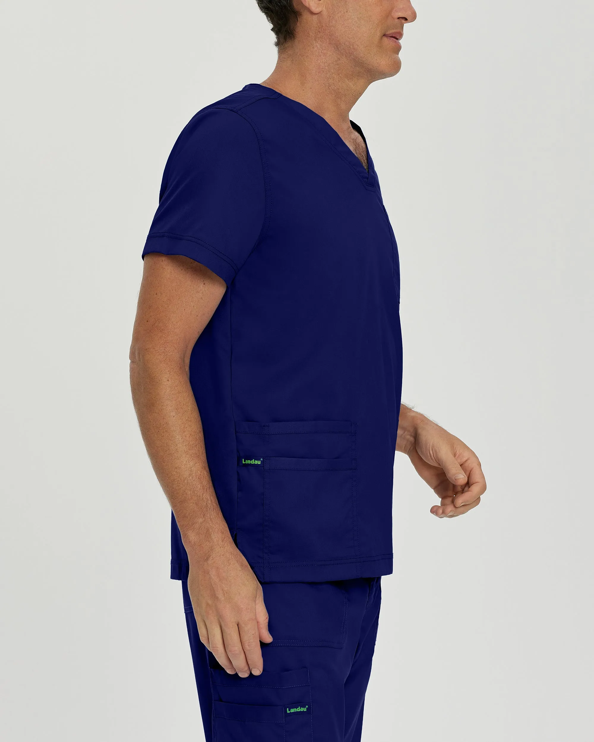 ProFlex 4253 Men's 4 Pocket V Neck Scrub Top True Navy