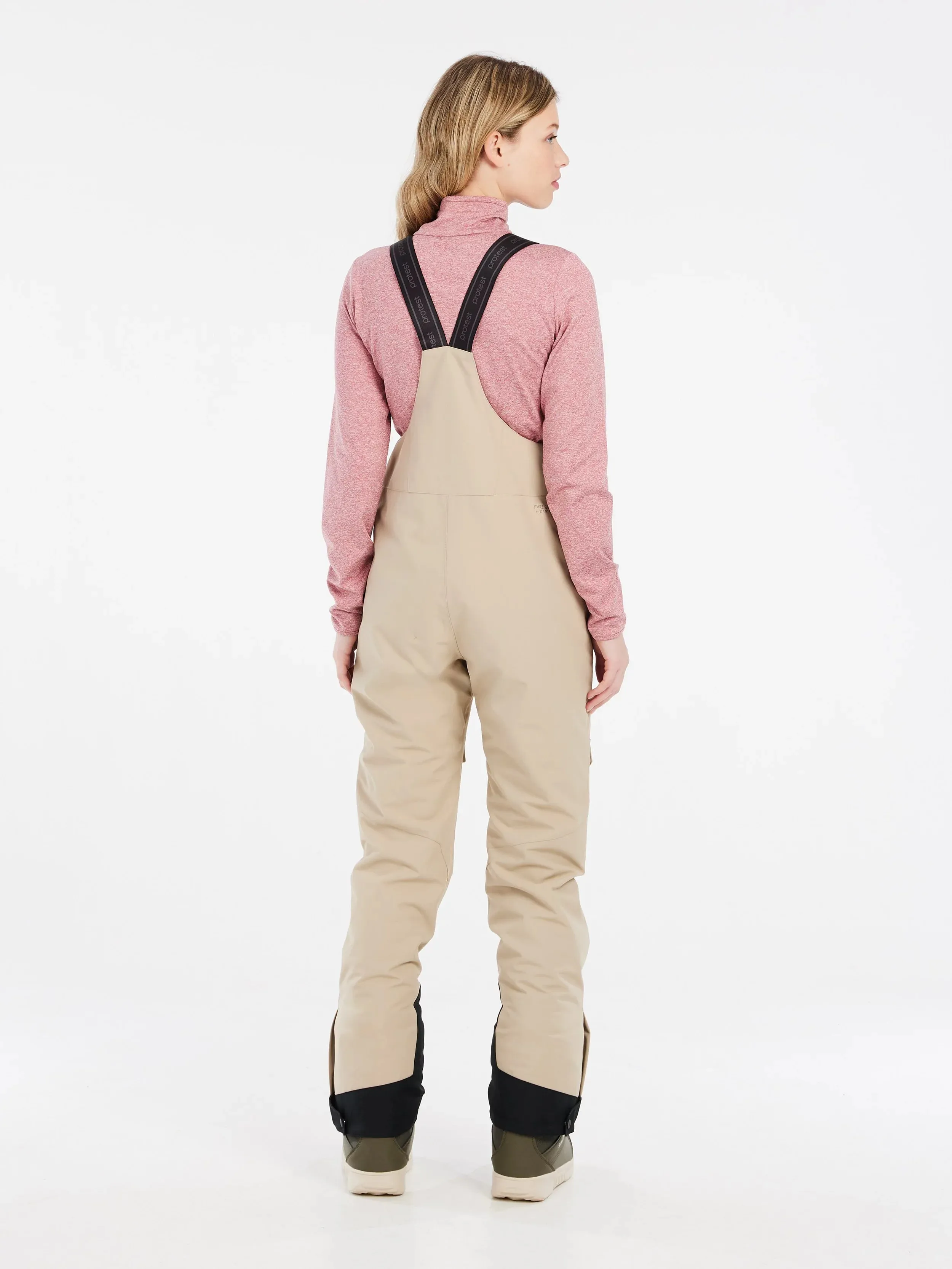 Protest Navaz Salopette Bib Pants Womens 2025 Bamboo Beige