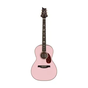 PRS Limited Edition SE Parlor P20E Acoustic-Electric Guitar w/ Bag, Pink Lotus