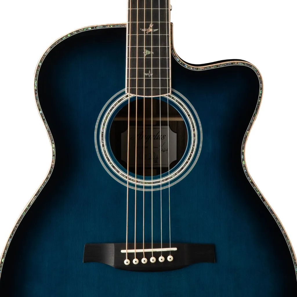 PRS SE A60E Acoustic Electric W Case - Cobalt Blue Burst