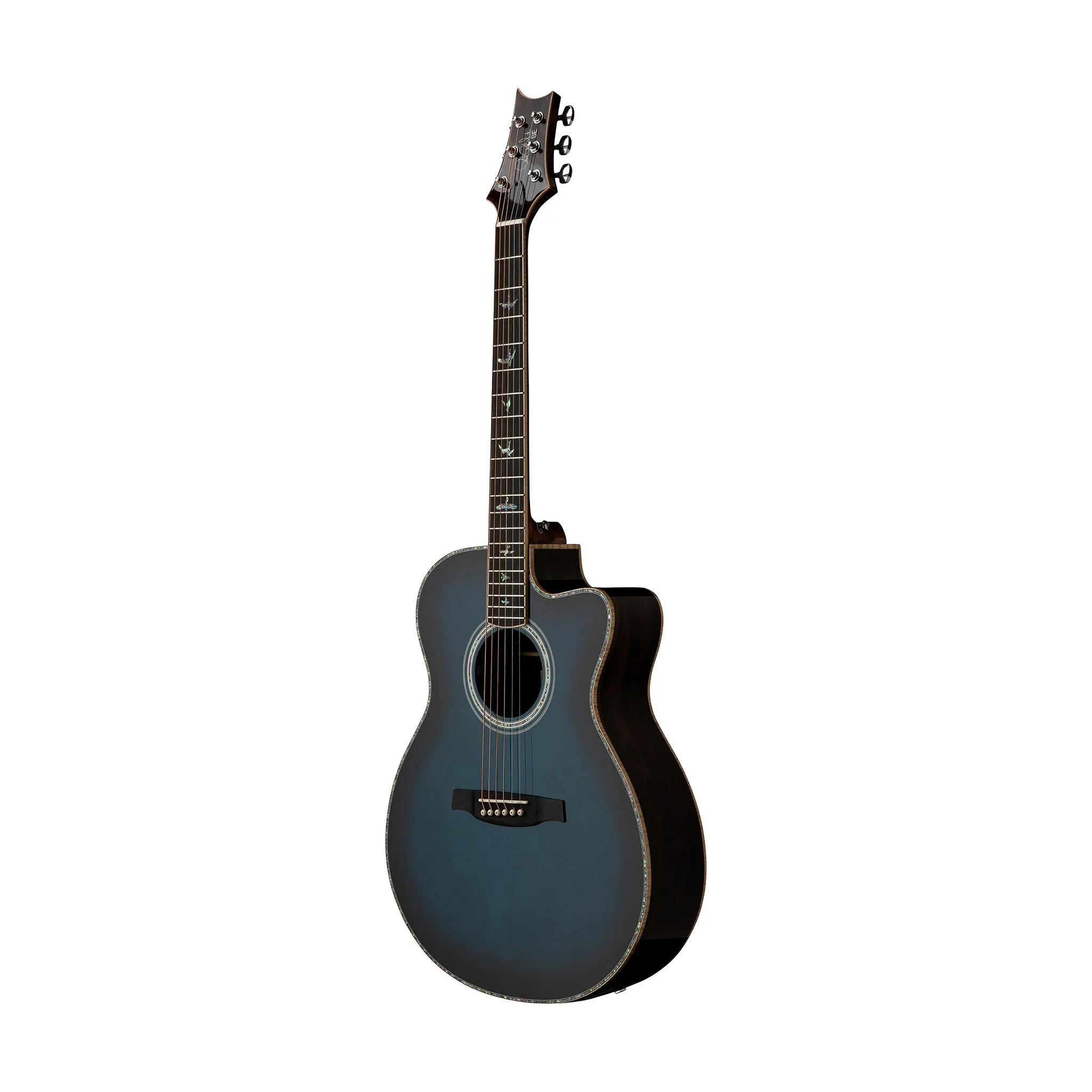 PRS SE A60E Angelus Acoustic-Electric Guitar, Cobalt Blue Burst