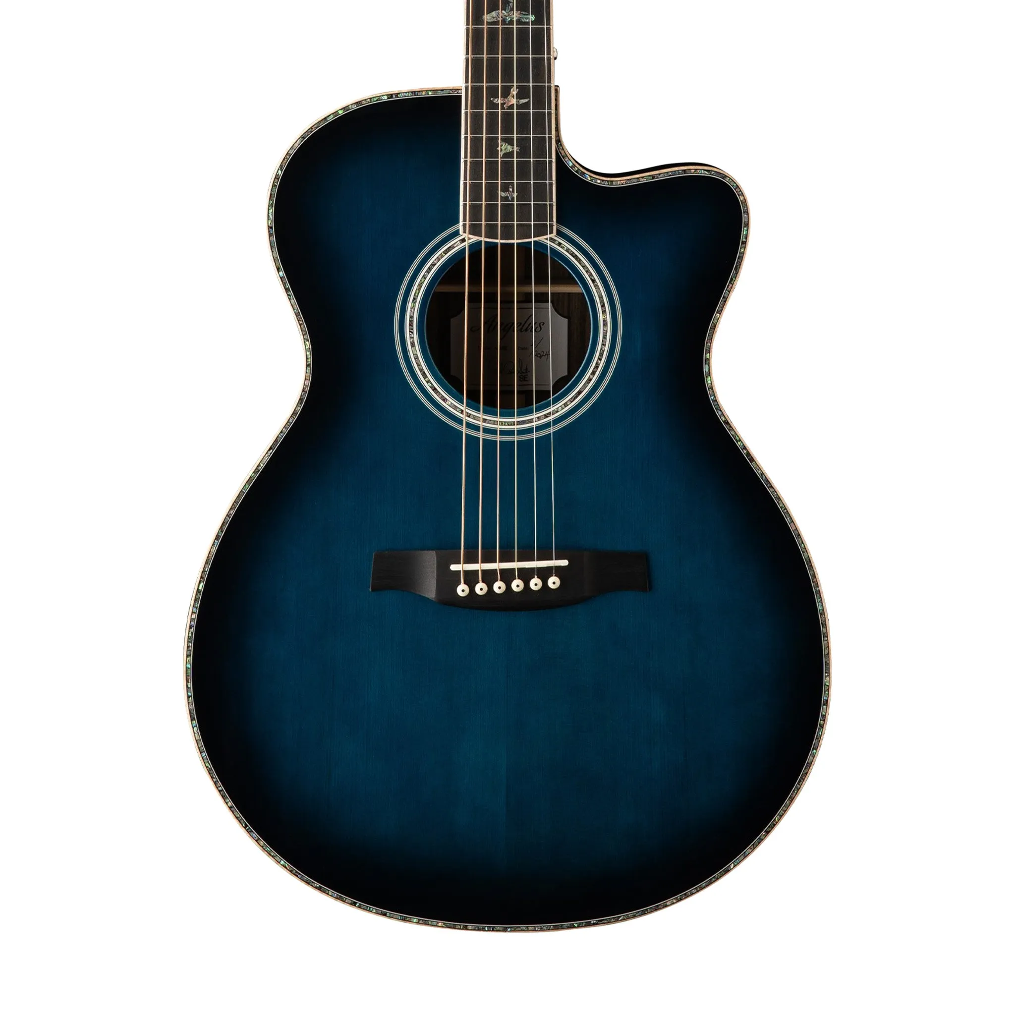 PRS SE A60E Angelus Acoustic-Electric Guitar, Cobalt Blue Burst