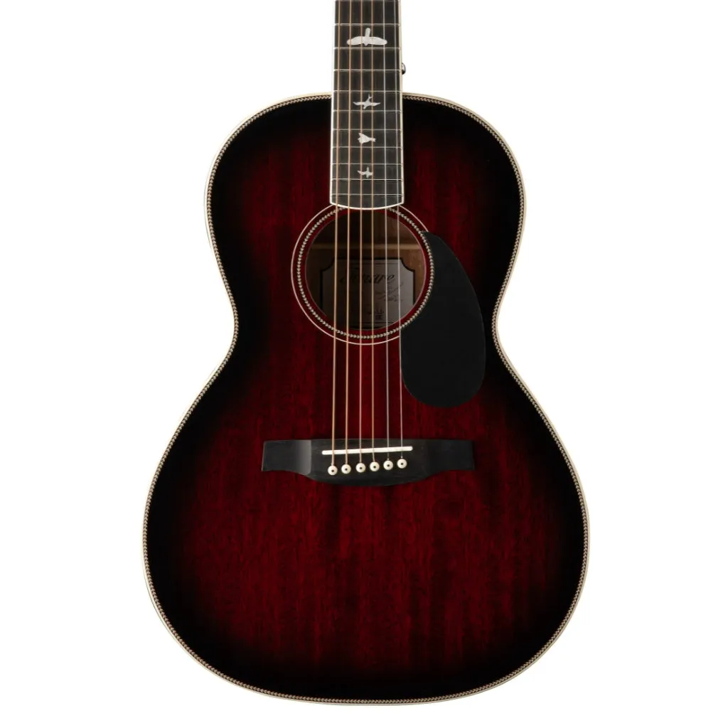PRS SE P20E Acoustic Guitar - Fire Red Burst (Gloss Top, Satin Back)