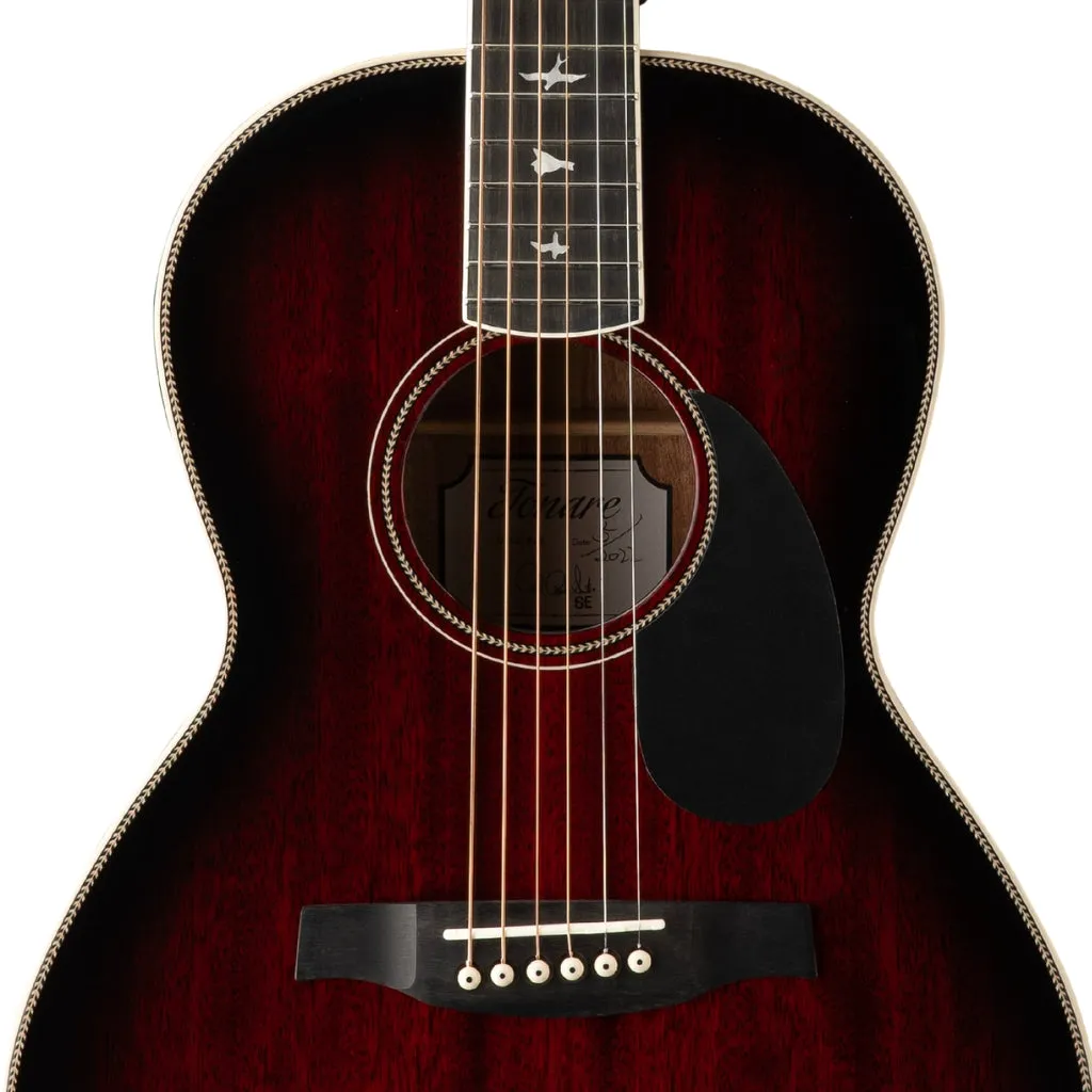 PRS SE P20E Acoustic Guitar - Fire Red Burst (Gloss Top, Satin Back)