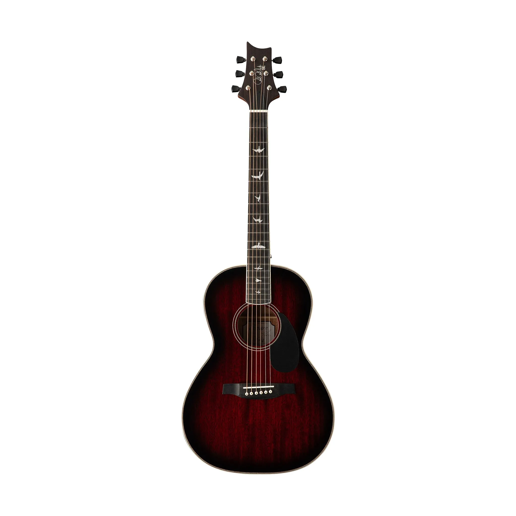 PRS SE P20E Parlor Acoustic-Electric Guitar, Fire Red Burst