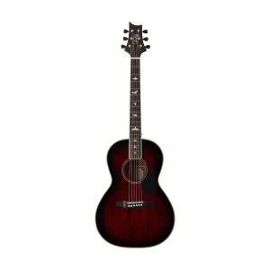 PRS SE P20E Parlor Acoustic-Electric Guitar, Fire Red Burst