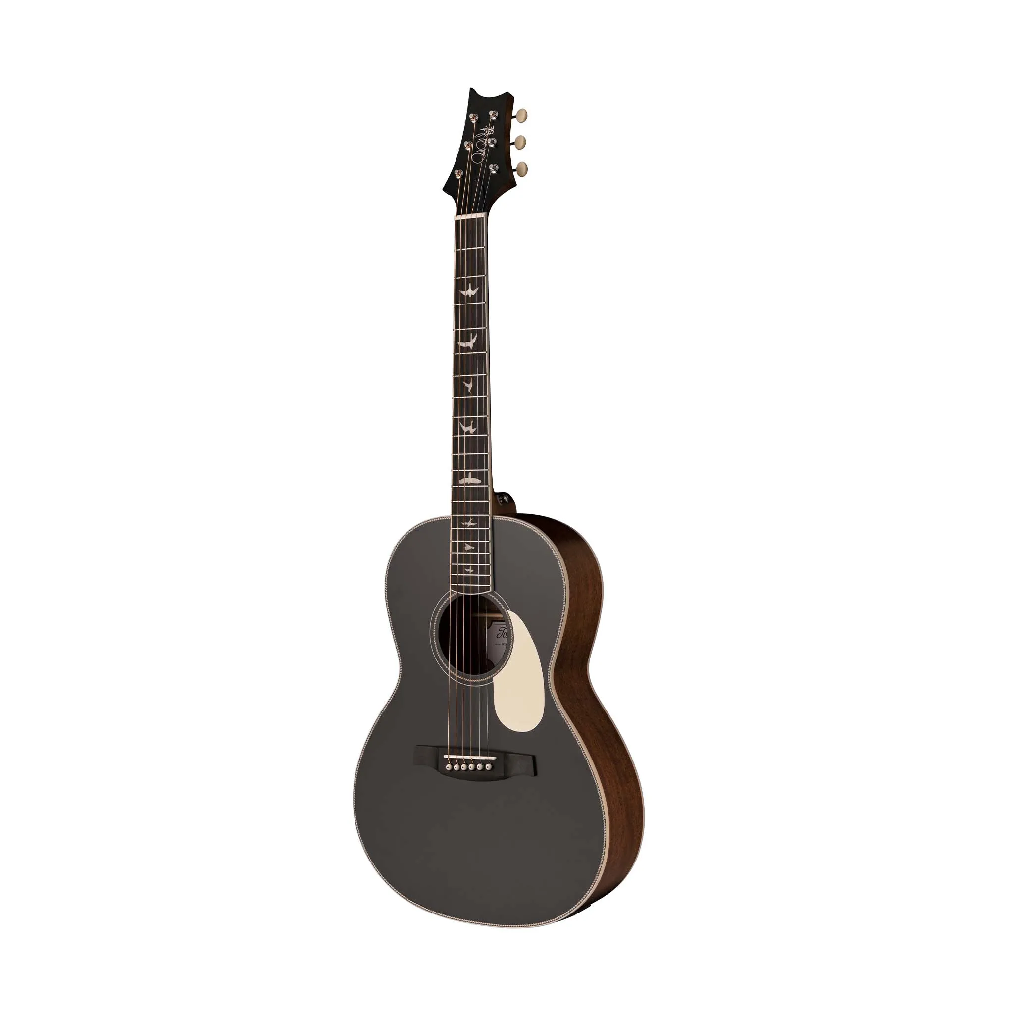 PRS SE Parlor P20 Acoustic Guitar w/Bag, Black Satin Top